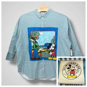 Disney Parks Mickey Mouse & Goofy Long Sleeve Button Up Shirt Mickey & Co. Sz 2X